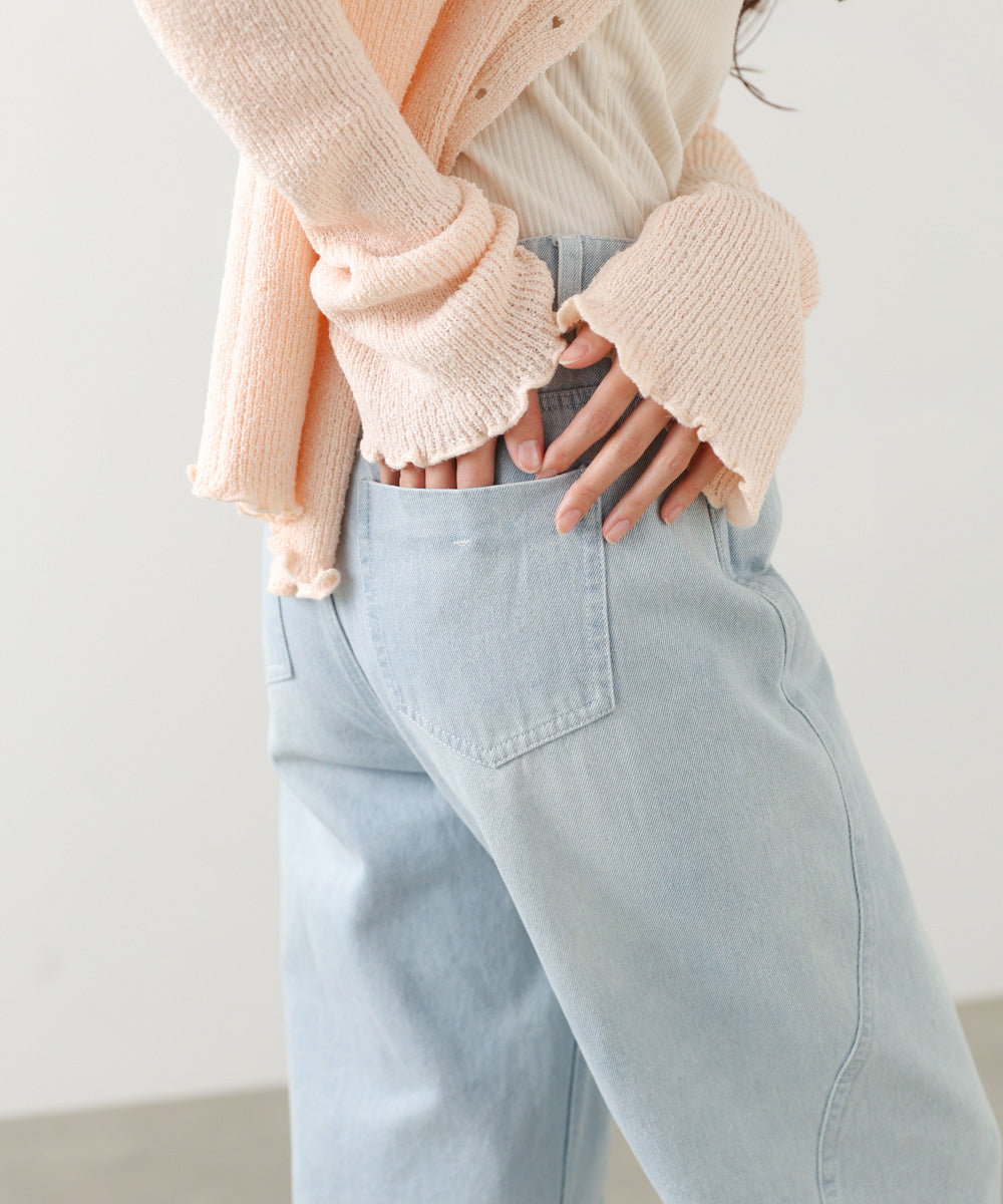 ウェーブラインデニムパンツ