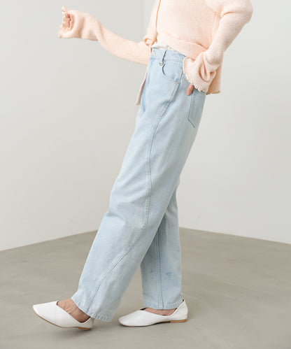 ウェーブラインデニムパンツ