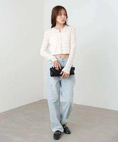 ウェーブラインデニムパンツ