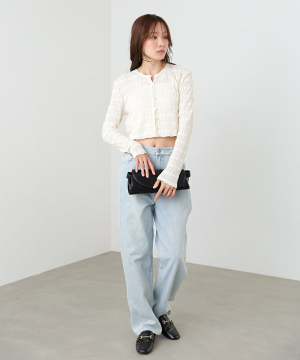 ウェーブラインデニムパンツ
