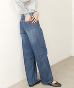 ウェーブラインデニムパンツ