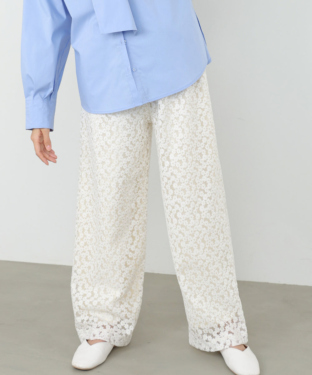 【選べるサイズ展開】刺繍フラワーパンツ