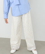 【選べるサイズ展開】刺繍フラワーパンツ