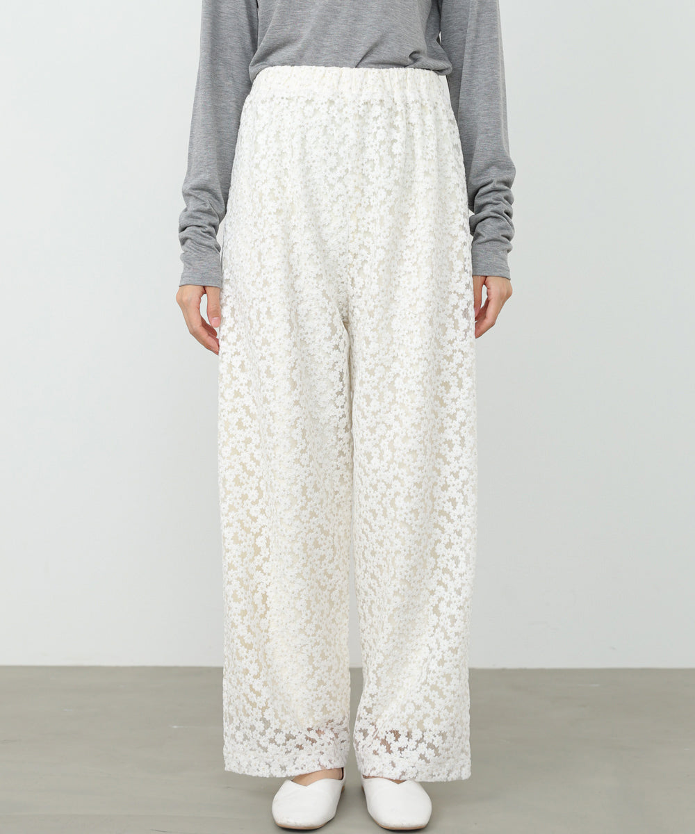【選べるサイズ展開】刺繍フラワーパンツ