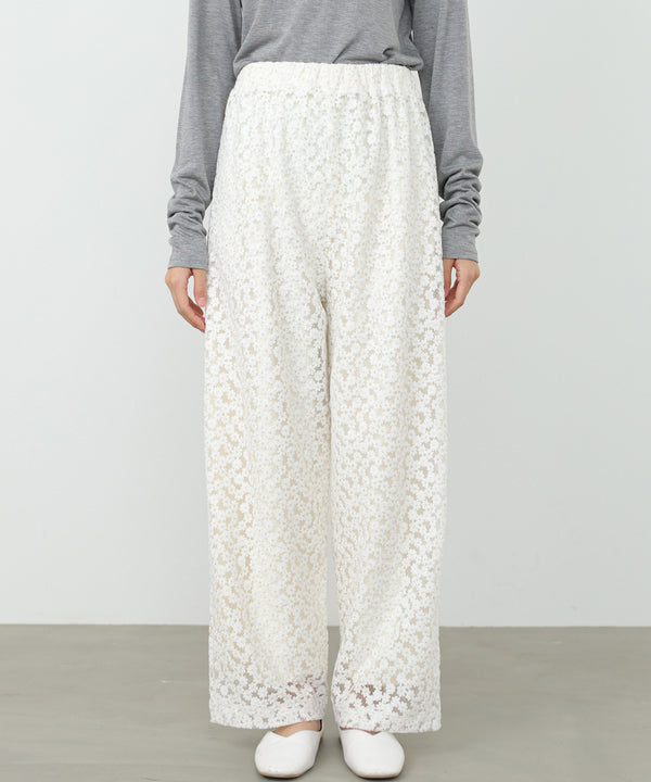 【選べるサイズ展開】刺繍フラワーパンツ