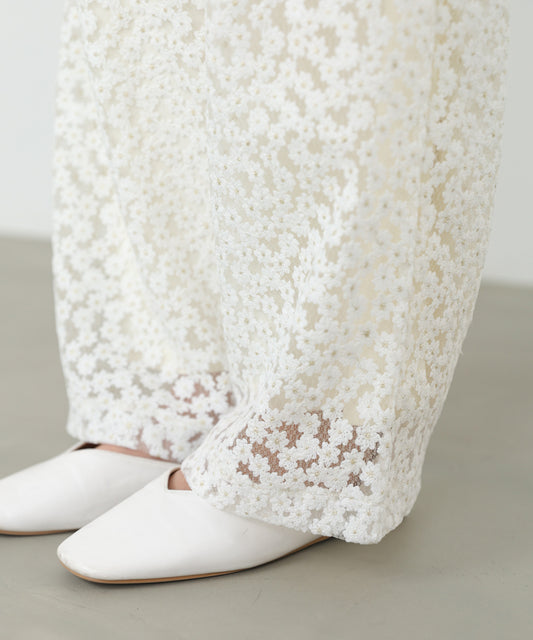 【選べるサイズ展開】刺繍フラワーパンツ