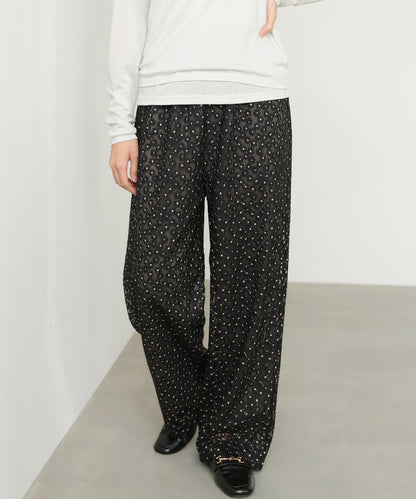 【選べるサイズ展開】刺繍フラワーパンツ