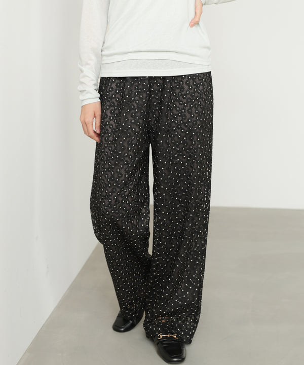 【選べるサイズ展開】刺繍フラワーパンツ