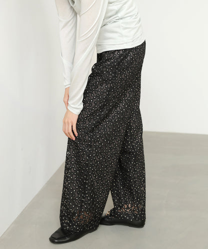 【選べるサイズ展開】刺繍フラワーパンツ