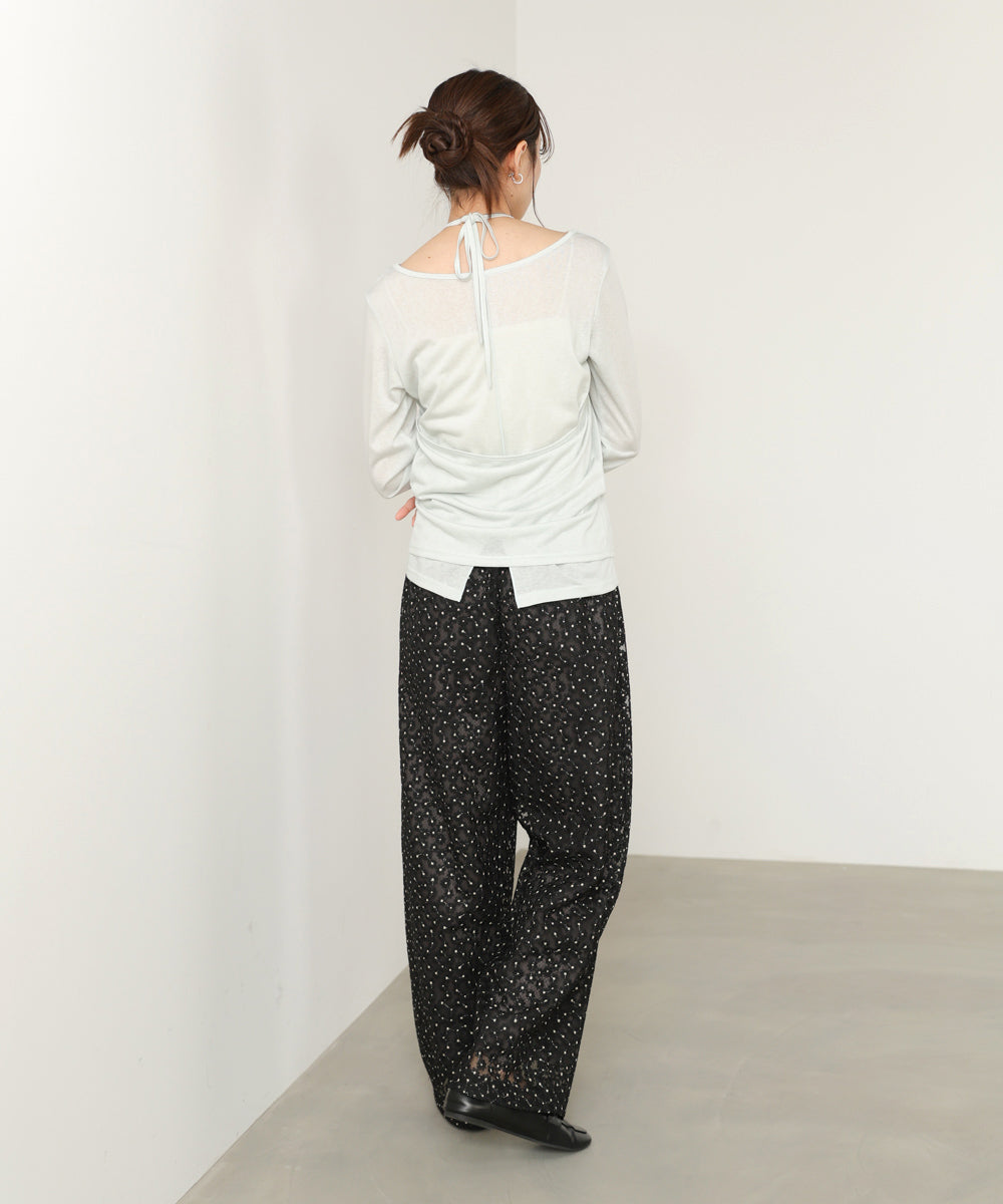 【選べるサイズ展開】刺繍フラワーパンツ