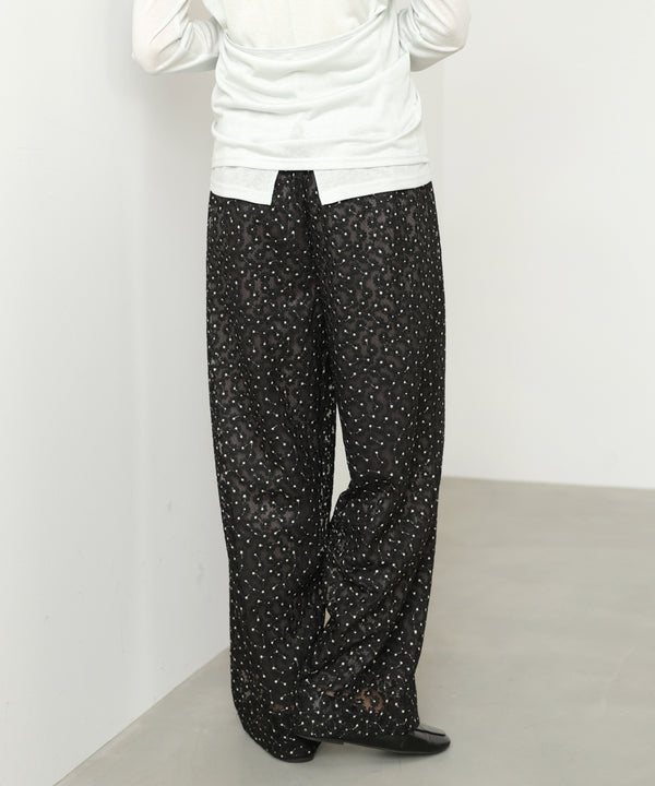 【選べるサイズ展開】刺繍フラワーパンツ