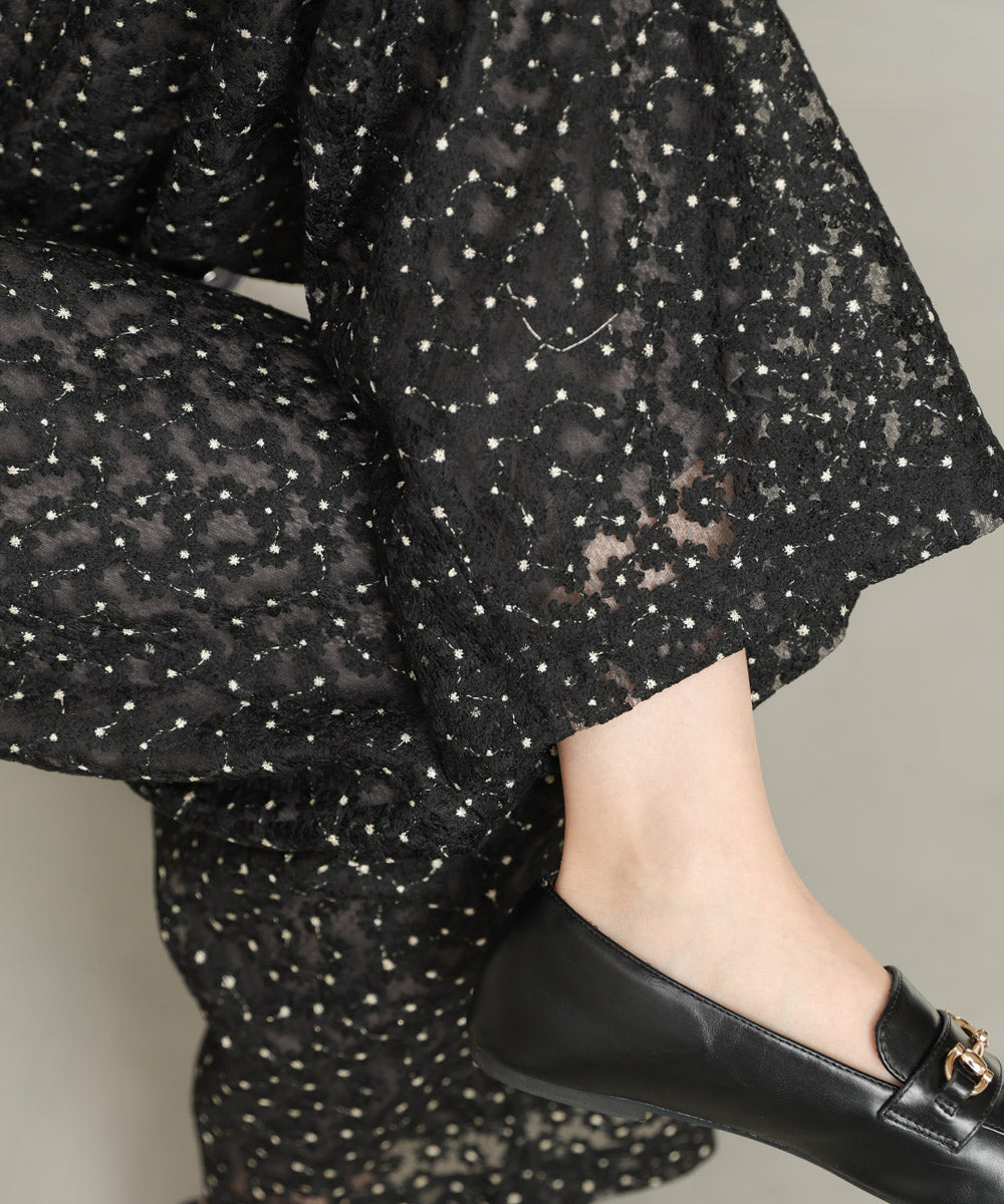 【選べるサイズ展開】刺繍フラワーパンツ