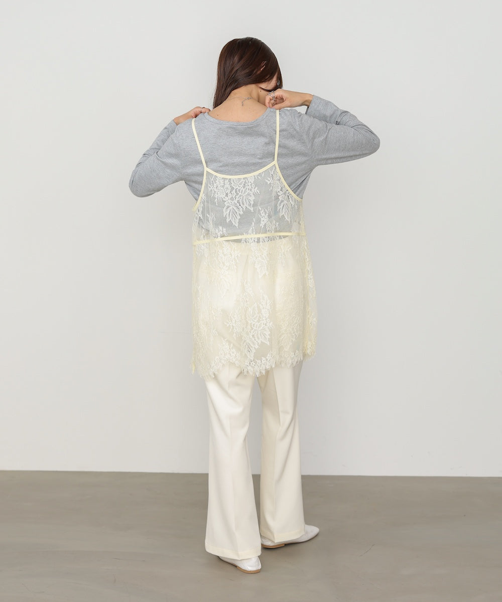 【選べるサイズ展開】ストレッチツイルセミフレアスラックスパンツ