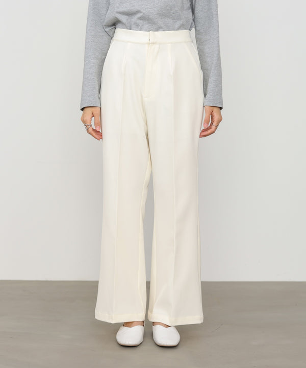 【選べるサイズ展開】ストレッチツイルセミフレアスラックスパンツ