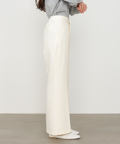 【選べるサイズ展開】ストレッチツイルセミフレアスラックスパンツ