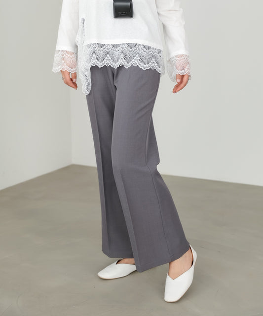 【選べるサイズ展開】ストレッチツイルセミフレアスラックスパンツ