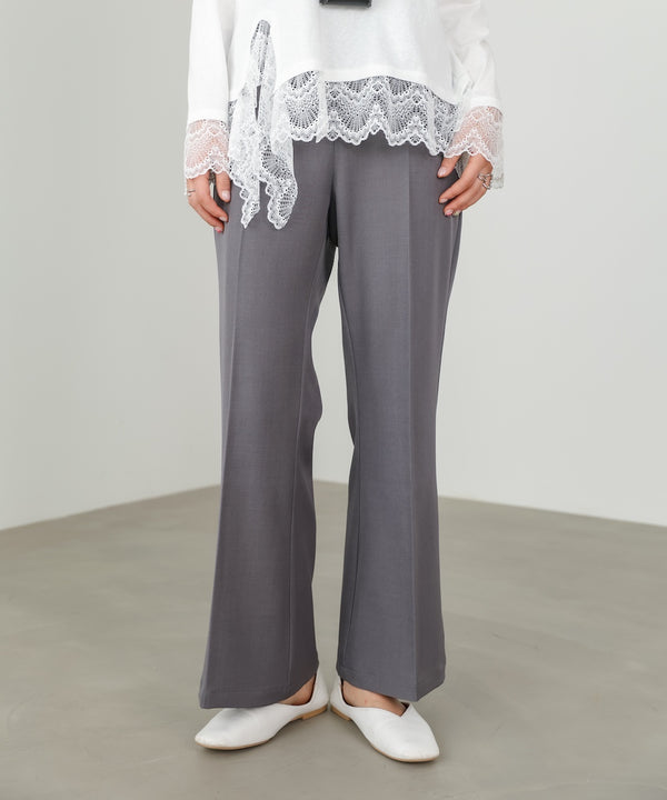 【選べるサイズ展開】ストレッチツイルセミフレアスラックスパンツ