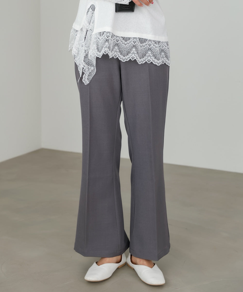 【選べるサイズ展開】ストレッチツイルセミフレアスラックスパンツ