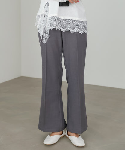 【選べるサイズ展開】ストレッチツイルセミフレアスラックスパンツ