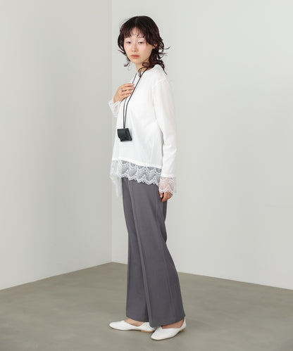 【選べるサイズ展開】ストレッチツイルセミフレアスラックスパンツ