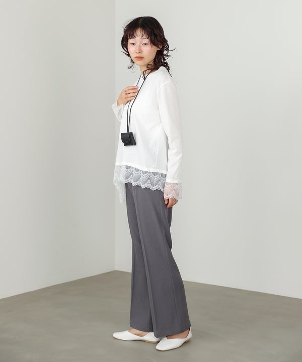 【選べるサイズ展開】ストレッチツイルセミフレアスラックスパンツ