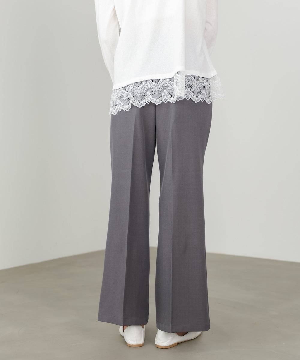 【選べるサイズ展開】ストレッチツイルセミフレアスラックスパンツ