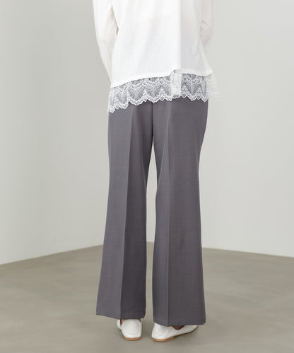 【選べるサイズ展開】ストレッチツイルセミフレアスラックスパンツ