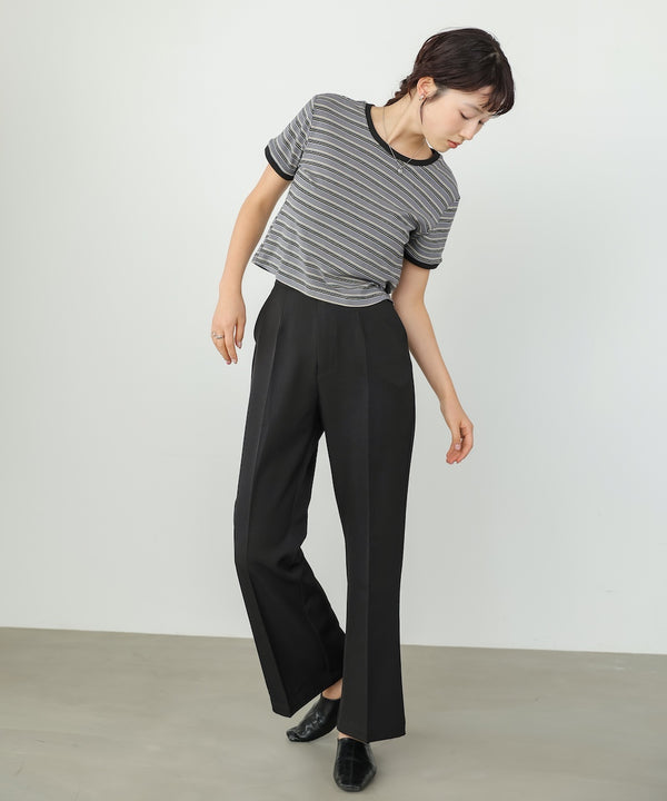 【選べるサイズ展開】ストレッチツイルセミフレアスラックスパンツ