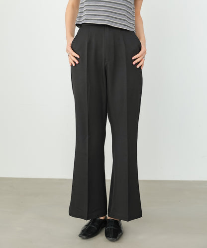 【選べるサイズ展開】ストレッチツイルセミフレアスラックスパンツ