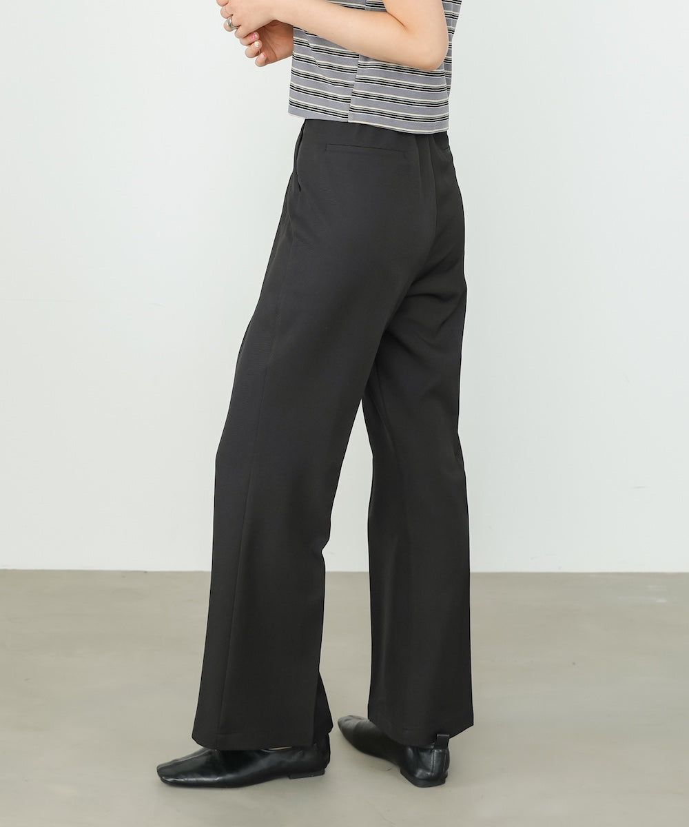 【選べるサイズ展開】ストレッチツイルセミフレアスラックスパンツ