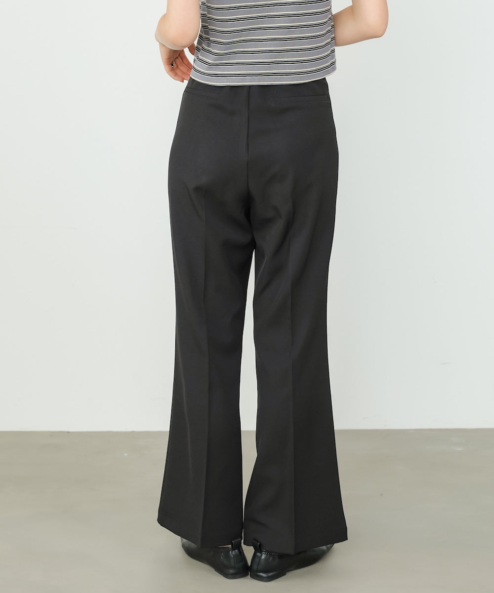 【選べるサイズ展開】ストレッチツイルセミフレアスラックスパンツ