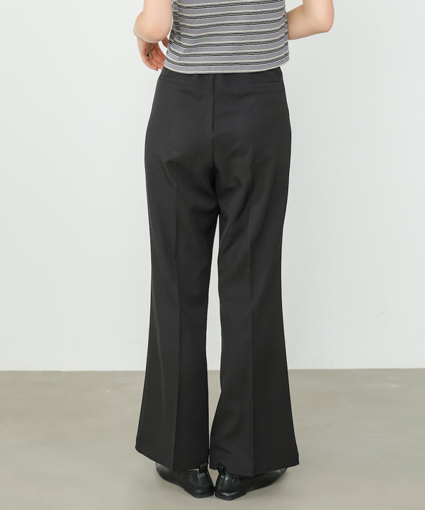 【選べるサイズ展開】ストレッチツイルセミフレアスラックスパンツ