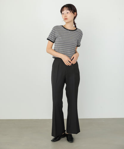 【選べるサイズ展開】ストレッチツイルセミフレアスラックスパンツ