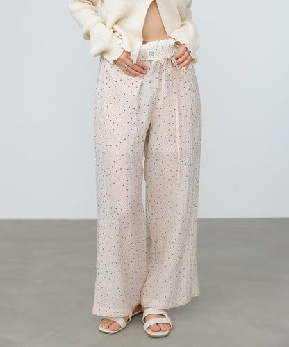 ウエストフリルドットパンツ