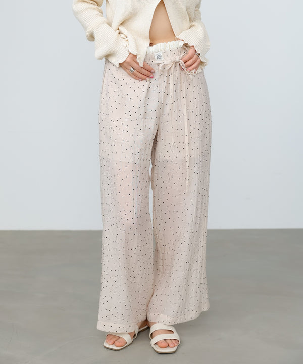 ウエストフリルドットパンツ