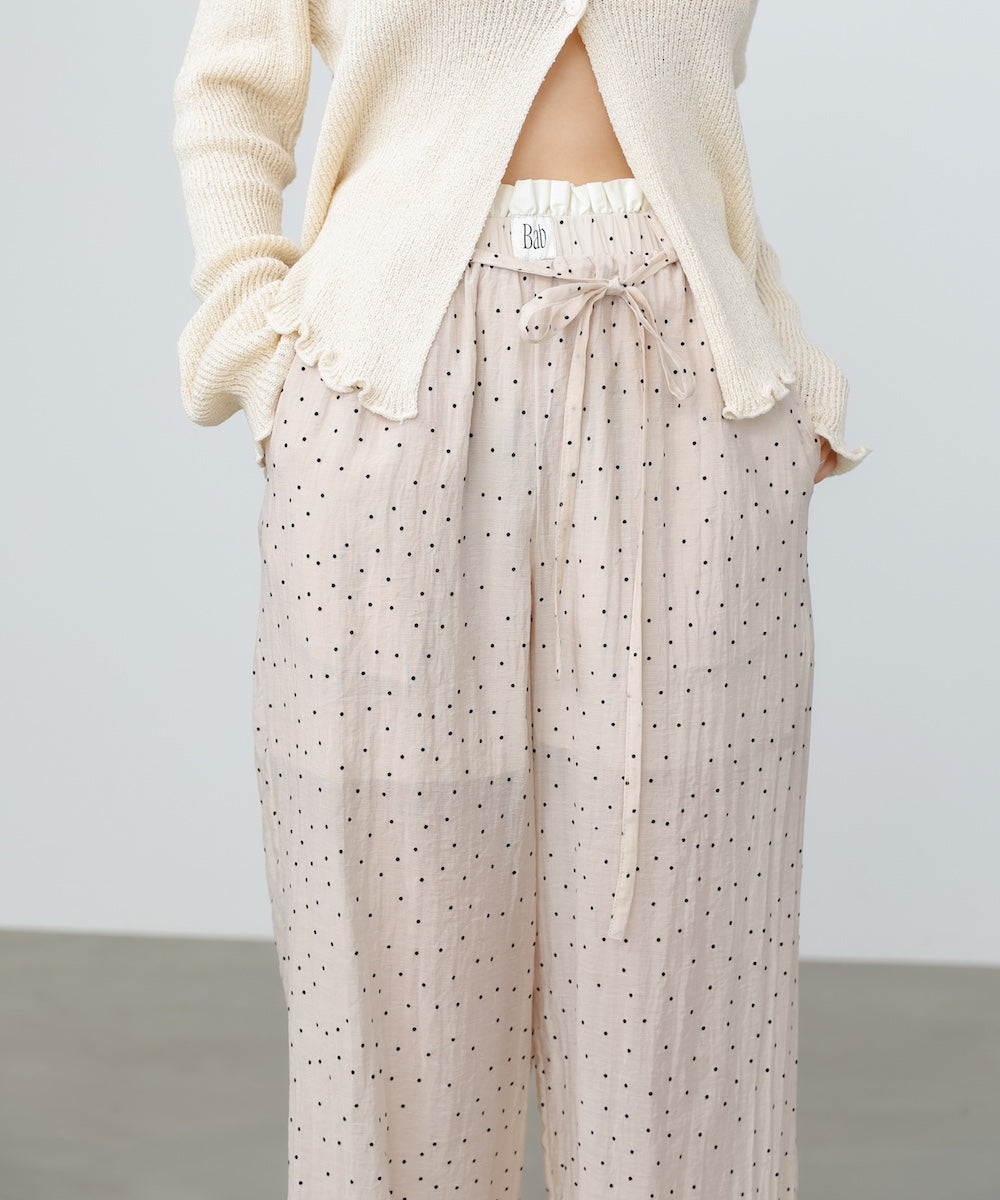 ウエストフリルドットパンツ