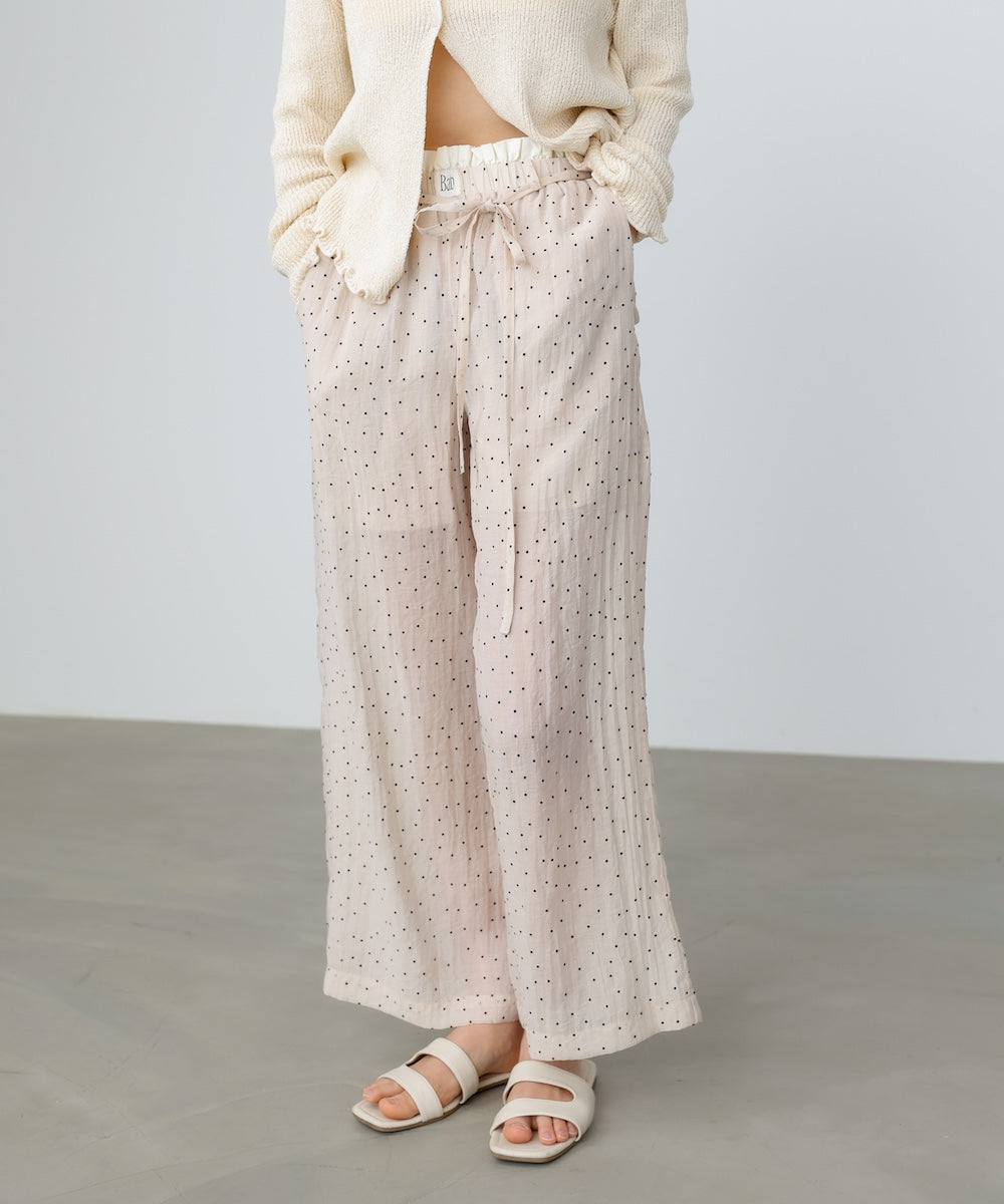 ウエストフリルドットパンツ