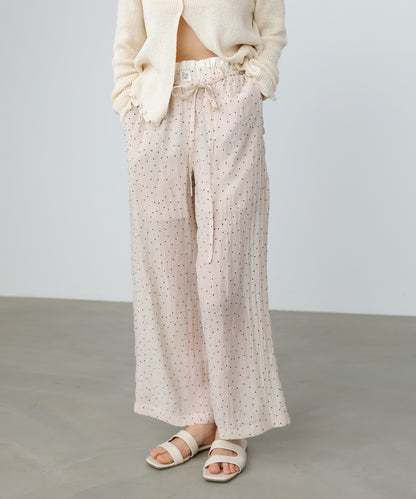ウエストフリルドットパンツ
