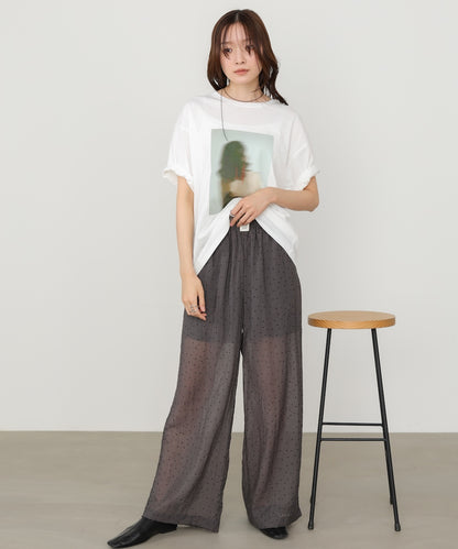 ウエストフリルドットパンツ