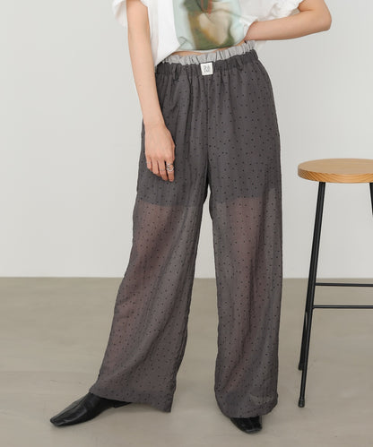 ウエストフリルドットパンツ
