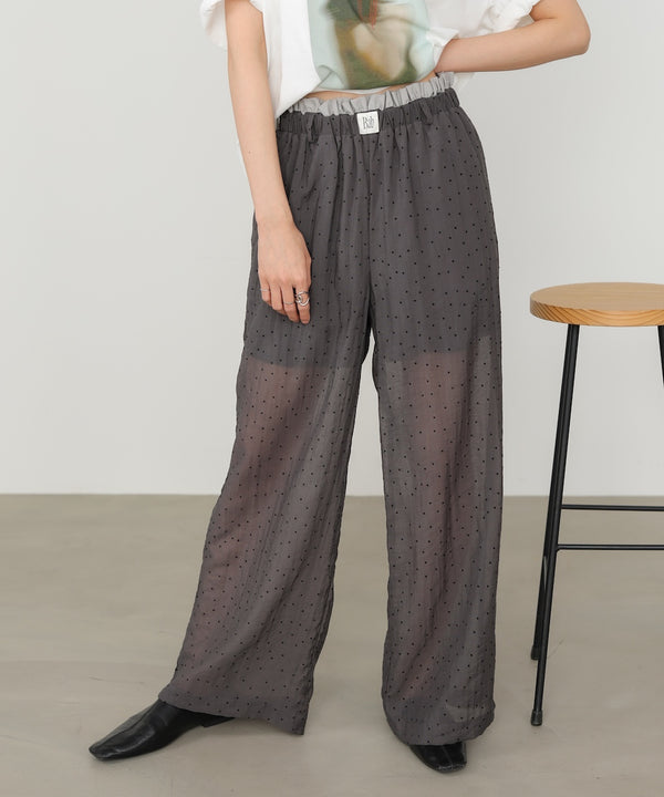 ウエストフリルドットパンツ