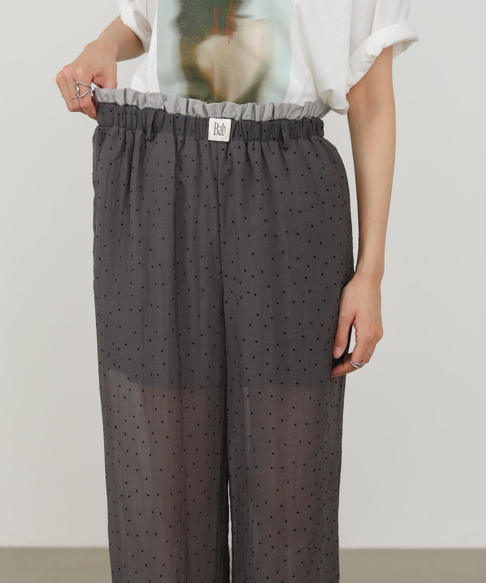 ウエストフリルドットパンツ