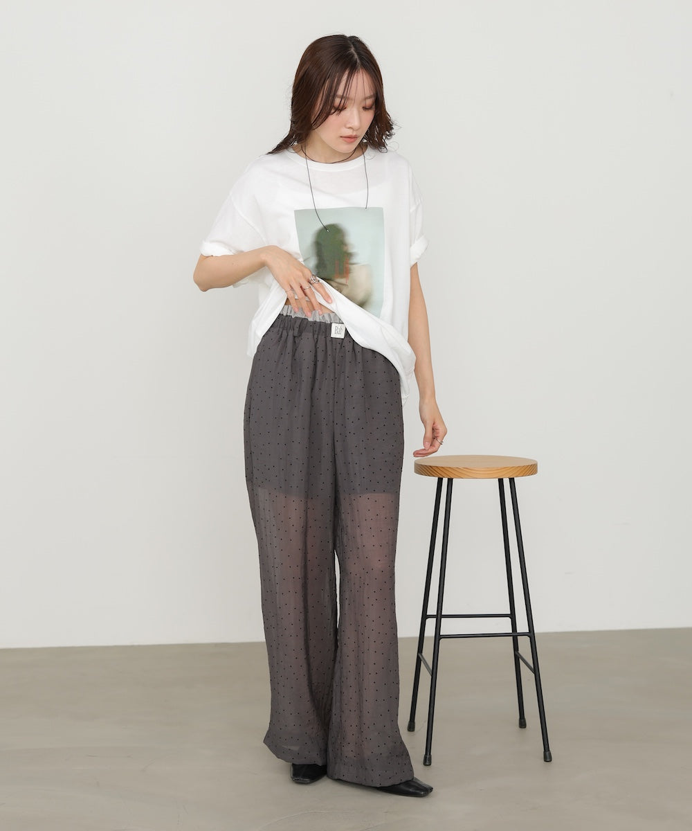 ウエストフリルドットパンツ