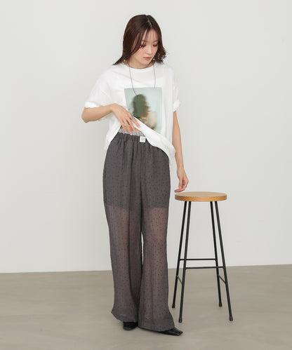 ウエストフリルドットパンツ