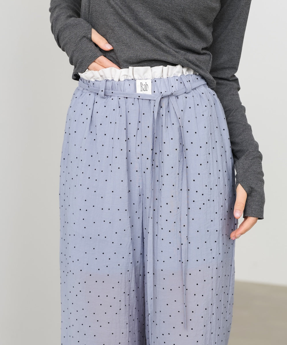 ウエストフリルドットパンツ