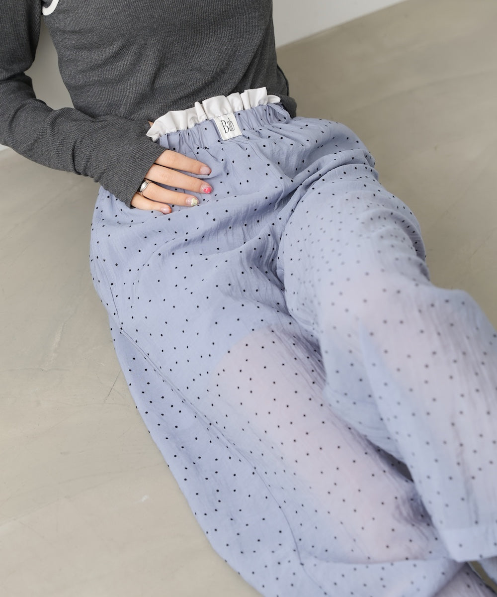 ウエストフリルドットパンツ