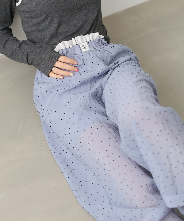 ウエストフリルドットパンツ
