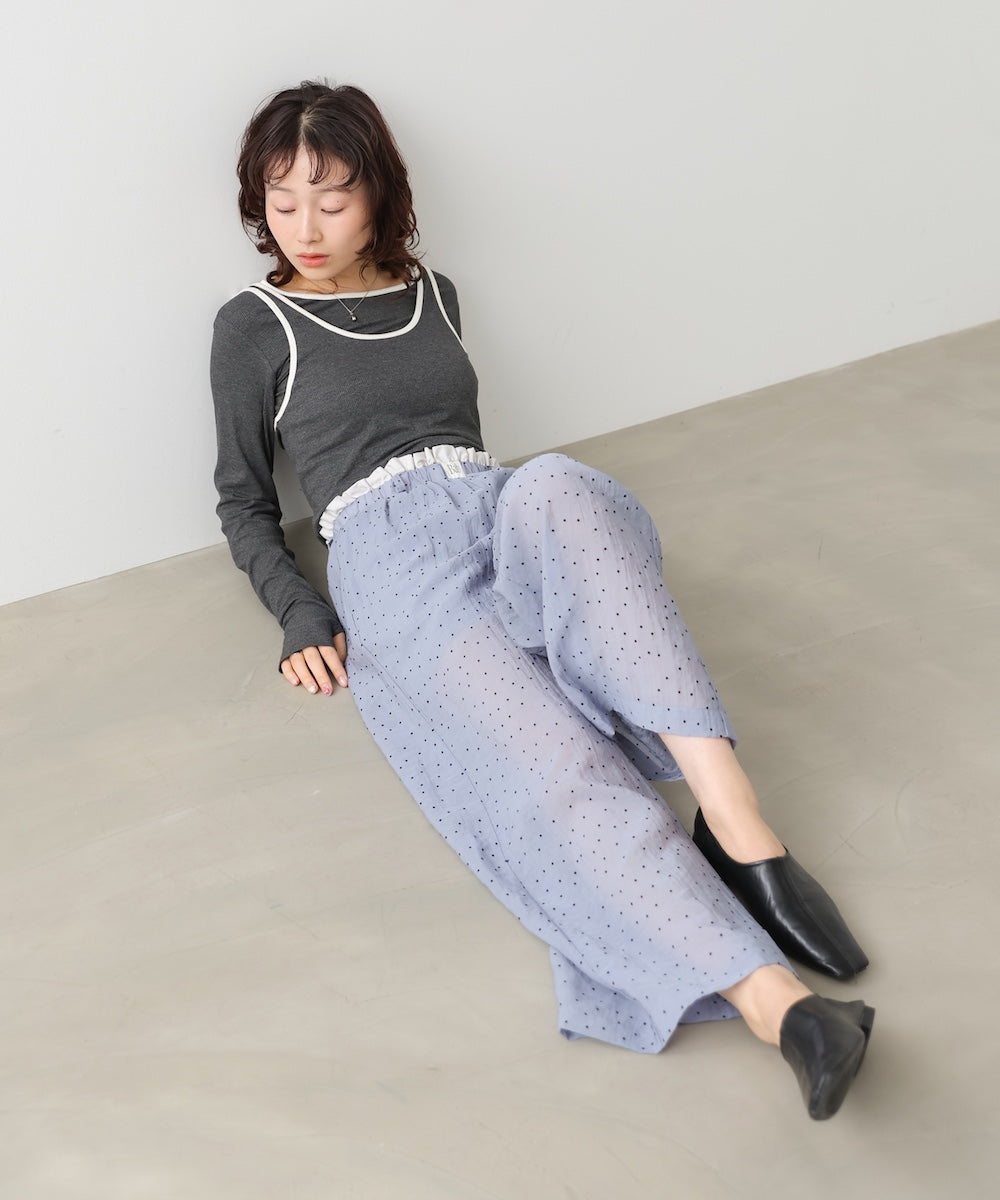 ウエストフリルドットパンツ