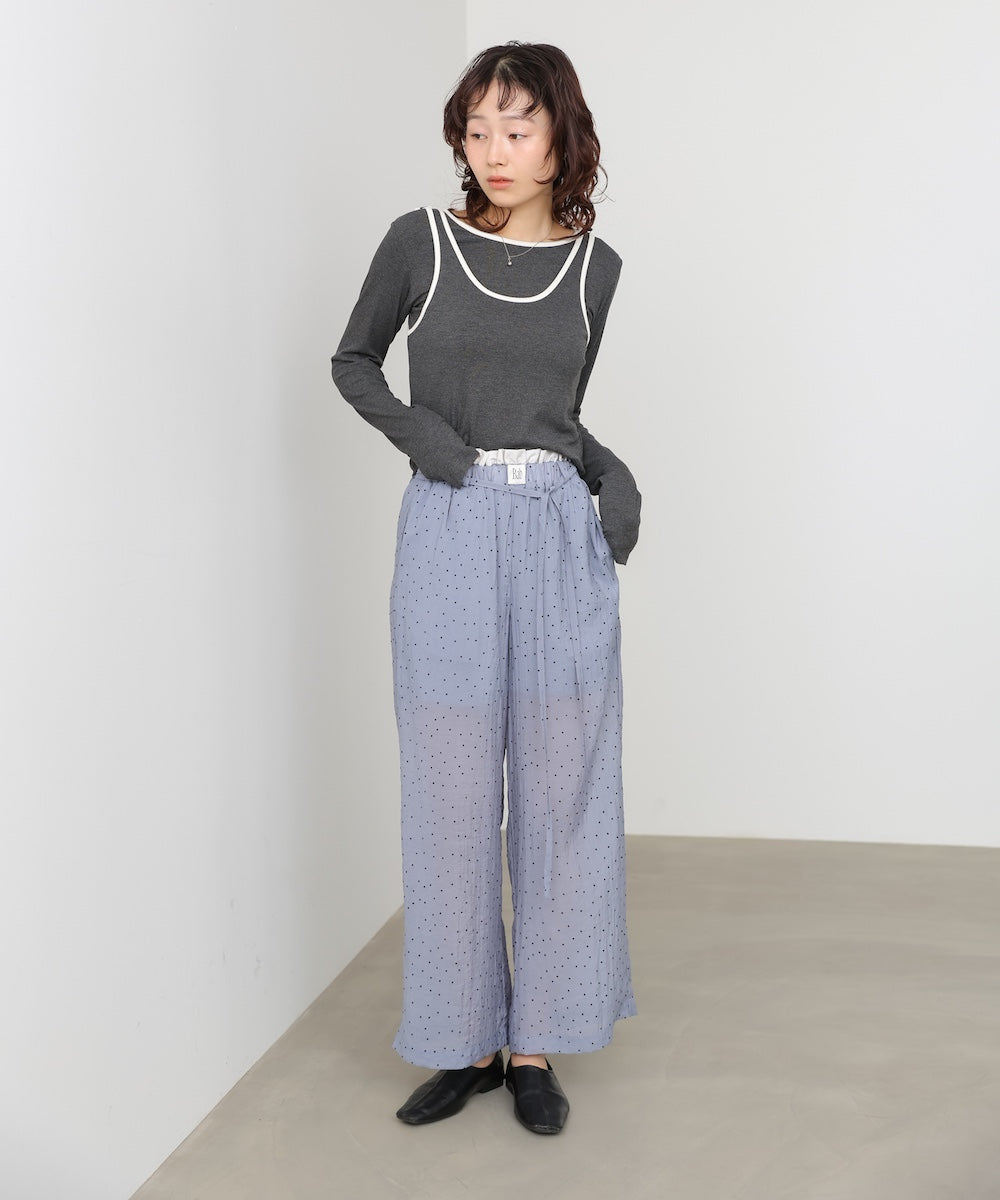 ウエストフリルドットパンツ