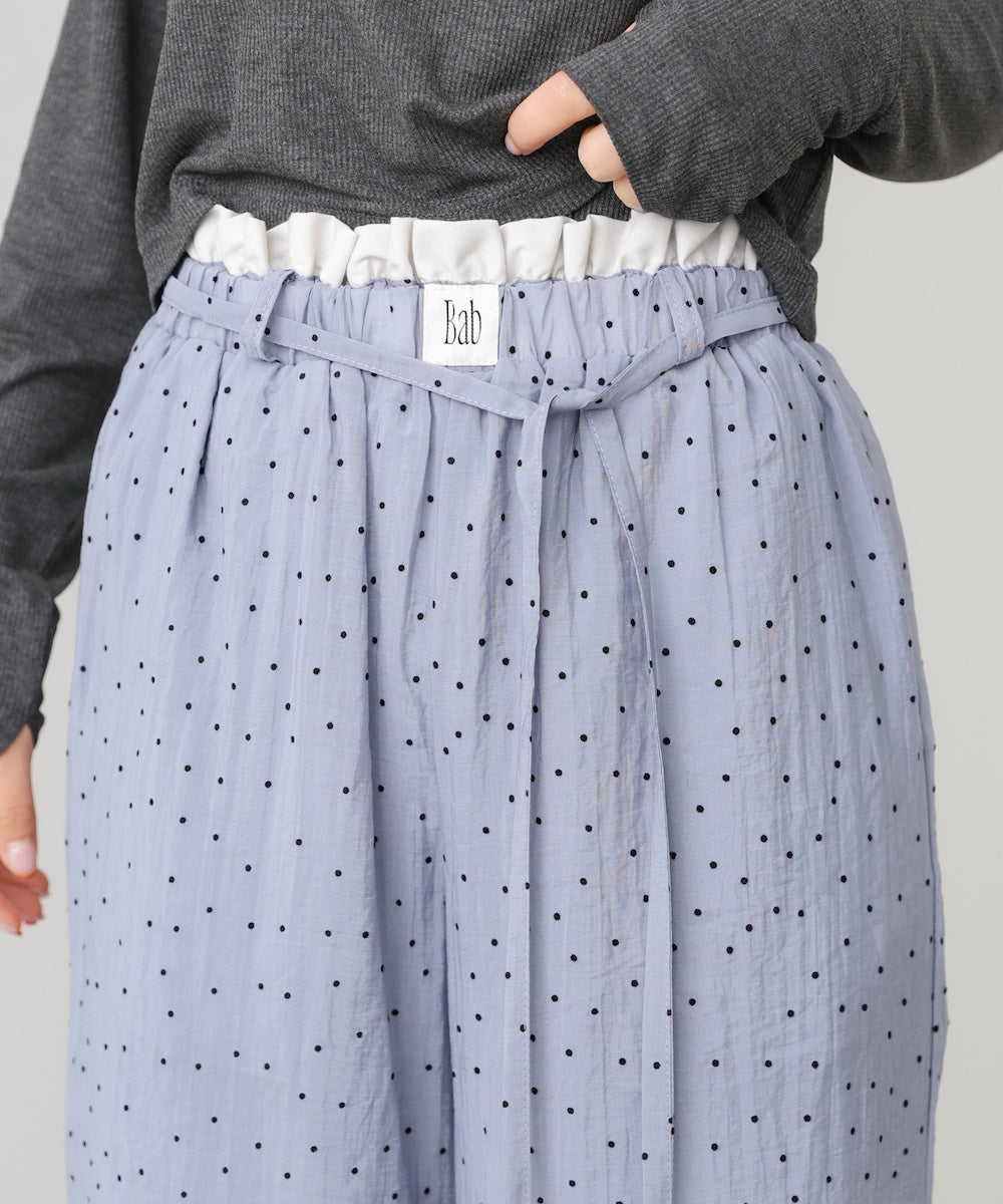 ウエストフリルドットパンツ